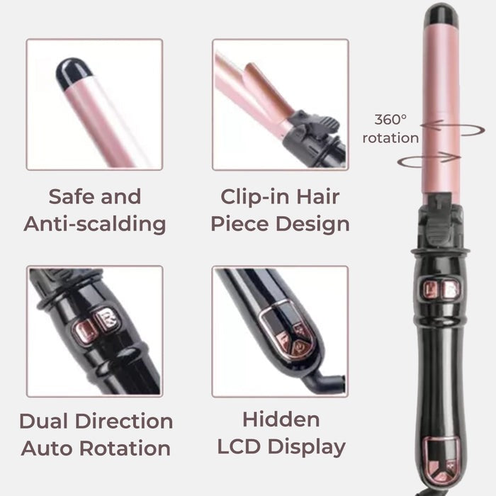 Cetosy™ Pro Auto Rotating Curling Iron | Dual-Direction