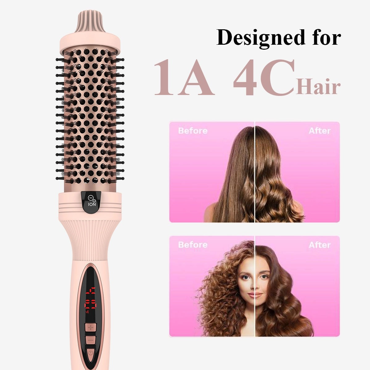 Cetosy™ 3-in-1 Pro Negative Ion Two PTC Heaters Thermal Brush