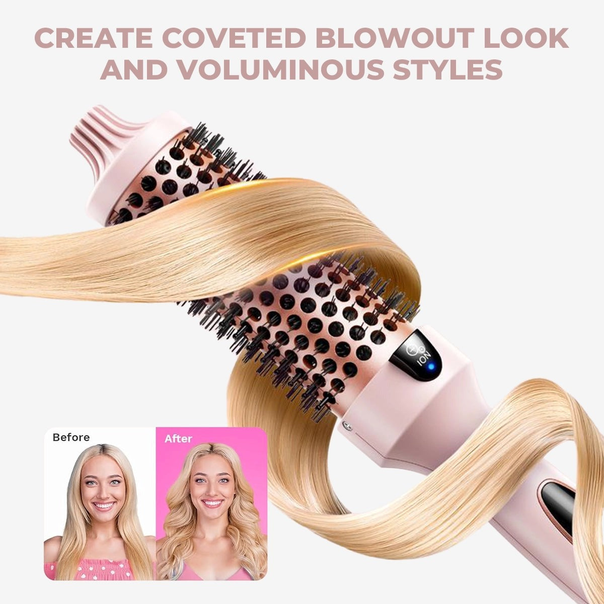 Cetosy™ 3-in-1 Pro Negative Ion Two PTC Heaters Thermal Brush