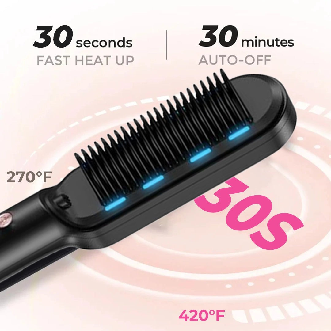 Cetosy™ 2-in-1 Sleek Sweep lonic Hair Straightener Brush