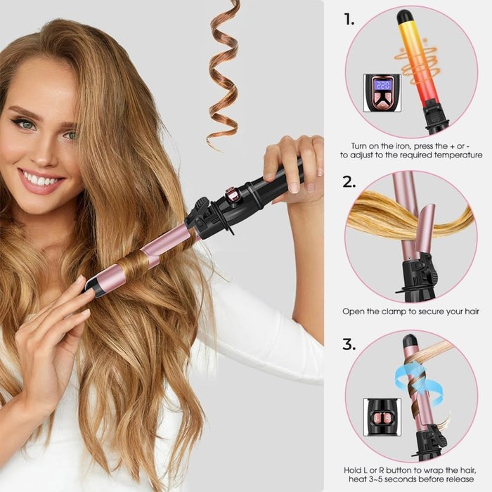 Cetosy™ Pro Auto Rotating Curling Iron | Dual-Direction