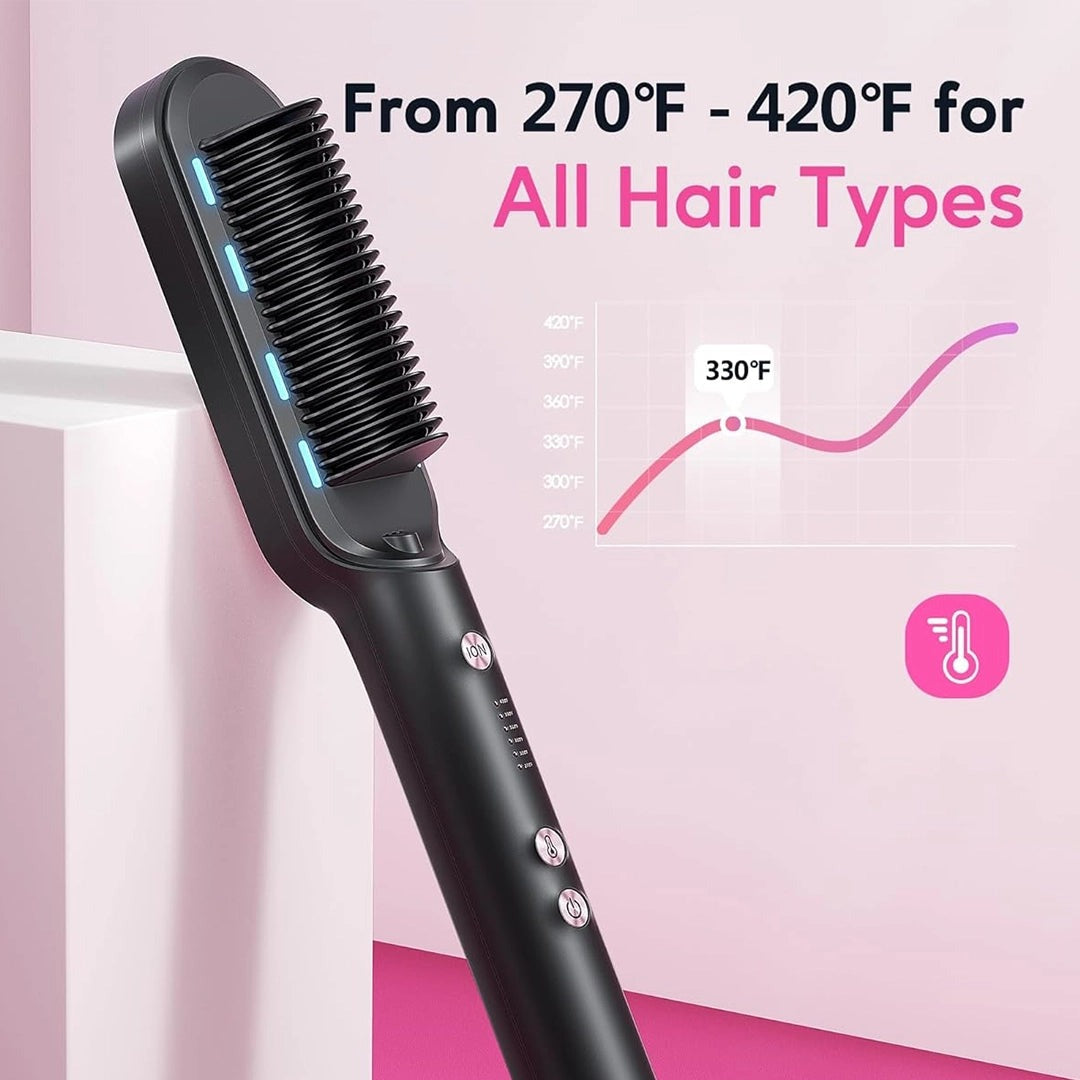 Cetosy™ 2-in-1 Sleek Sweep lonic Hair Straightener Brush