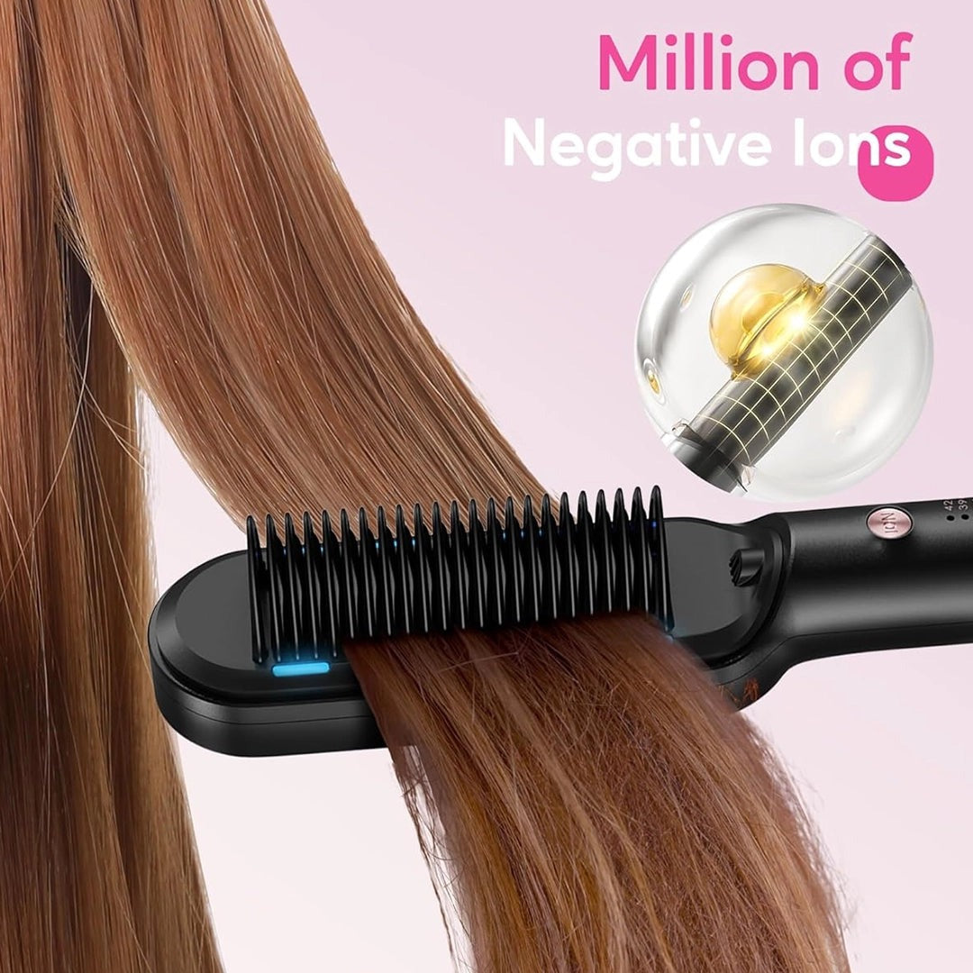 Cetosy™ 2-in-1 Sleek Sweep lonic Hair Straightener Brush