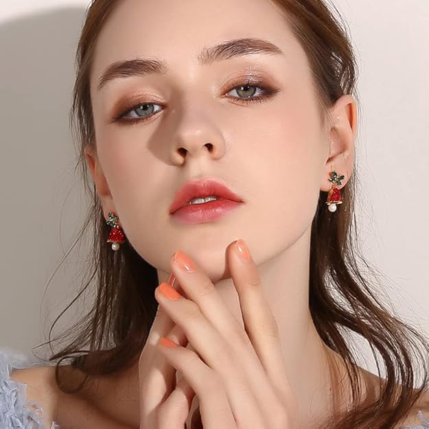 Christmas Bowknot Bell Earrings