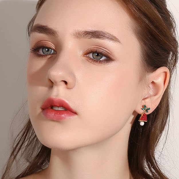 Christmas Bowknot Bell Earrings