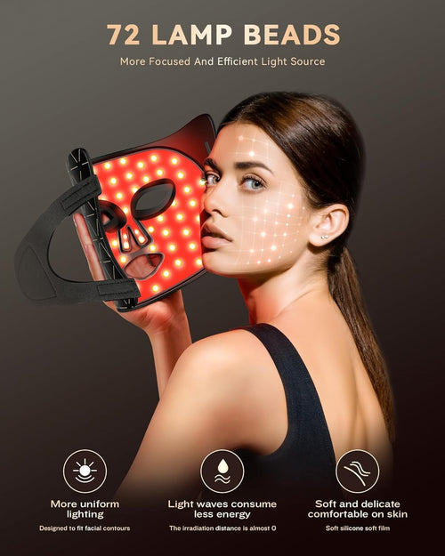 LED Light Therapy Mask – 630nm & 830nm Red Light for Skin Care at Home