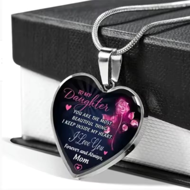 To My Daughter You Are The Most Beautiful Thing Necklace from Mom