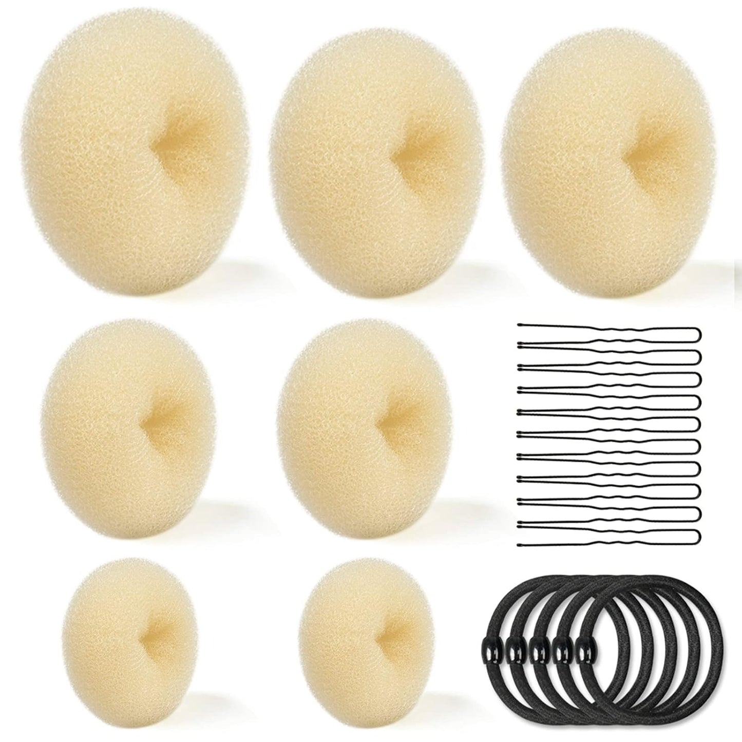 Donut Hair Bun Maker - Set 7 Pcs