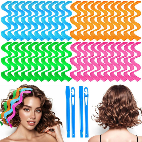 Heatless Waves Hair Curler - 40 Pcs