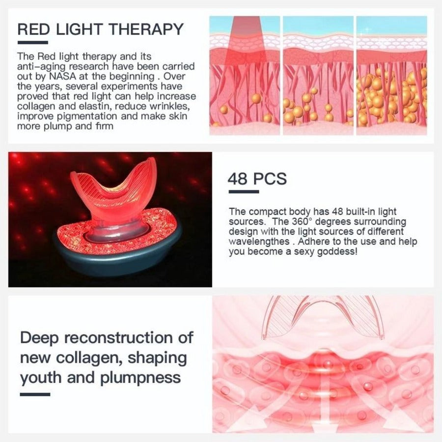 Red Light Therapy for Lips | LED Lip Perfector Plumper Puller lips| Reduce Fine lines