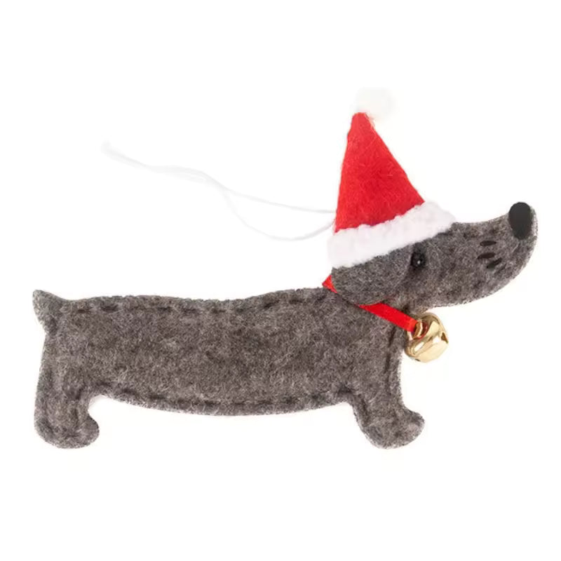 Dachshund Christmas Tree Fabric Ornament