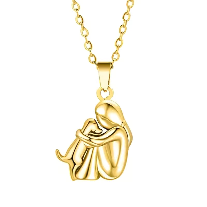 "Always By My Side" Dog Mom Pendant Necklace