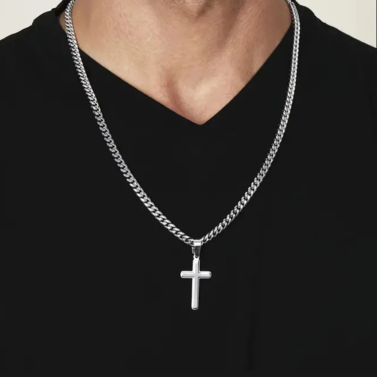 "My Dear Son Always Remember You Are Braver Than You" Believe Cross Necklace from Mom