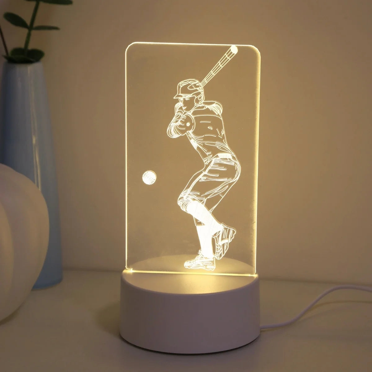 “For the Love of the Game” Softball 3D LED Night Light