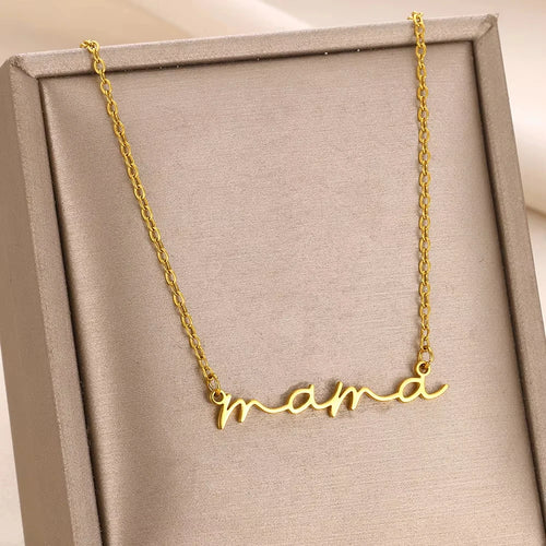 Mama Letter Pendant Necklace