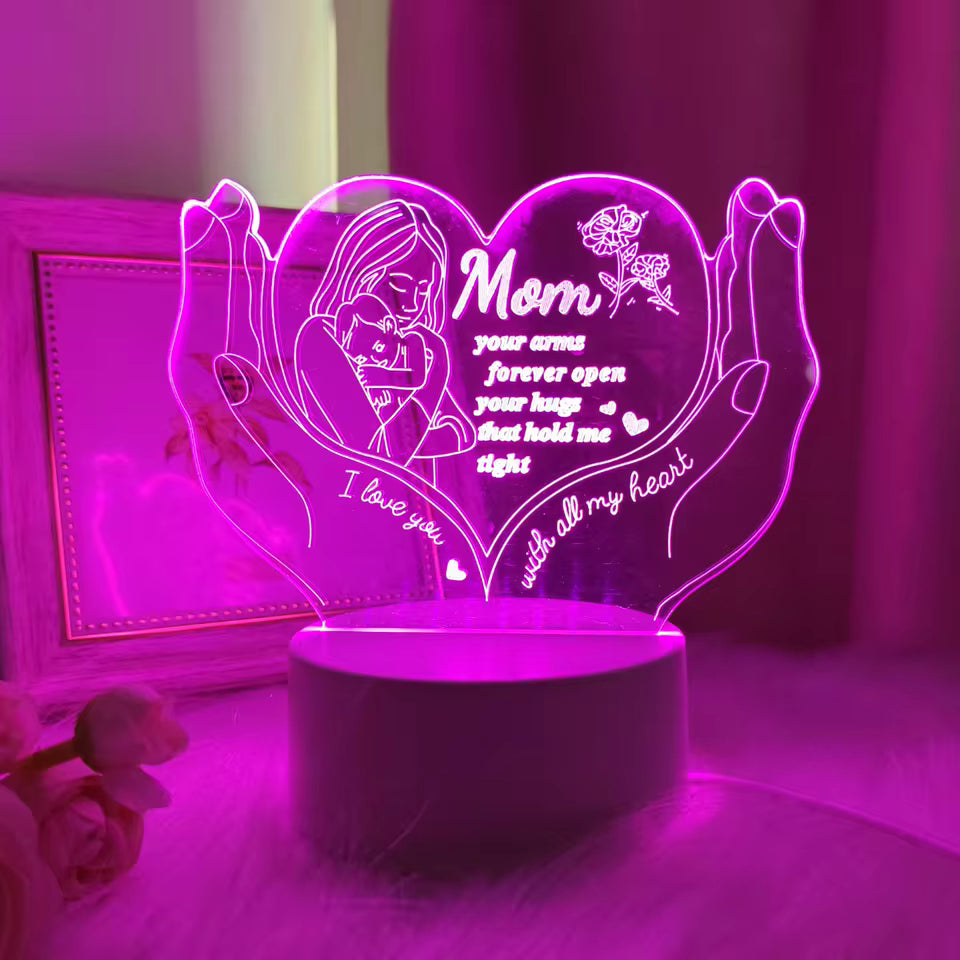 “With All My Heart” 3D LED Night Light