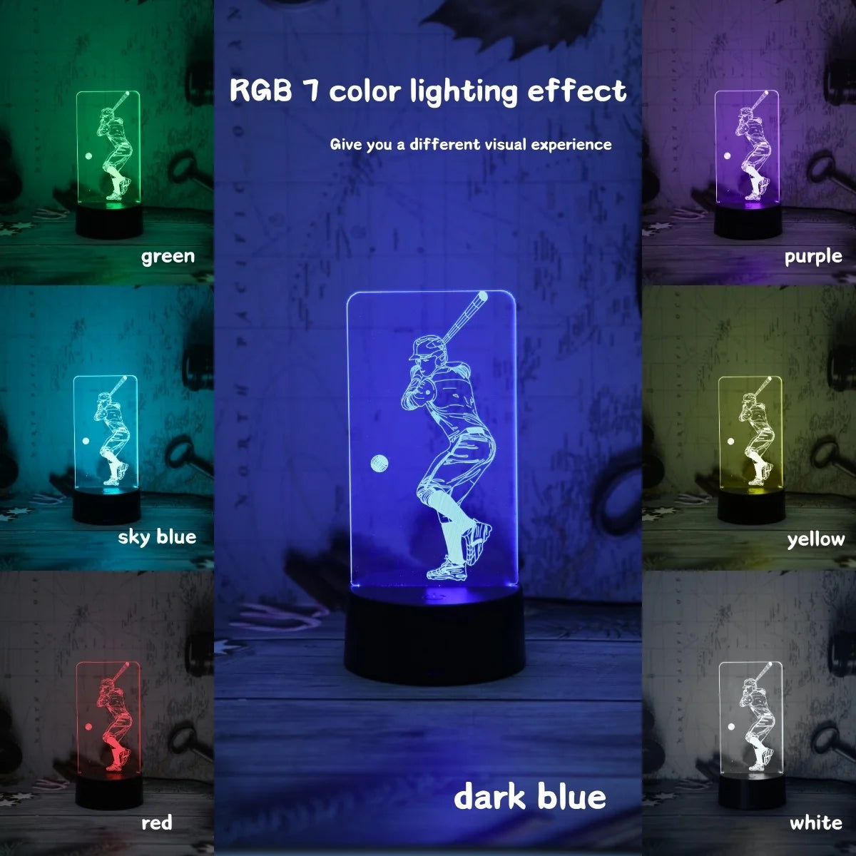 “For the Love of the Game” Softball 3D LED Night Light