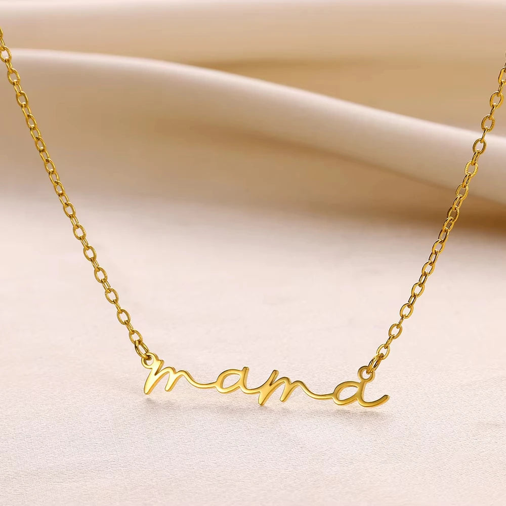 Mama Letter Pendant Necklace