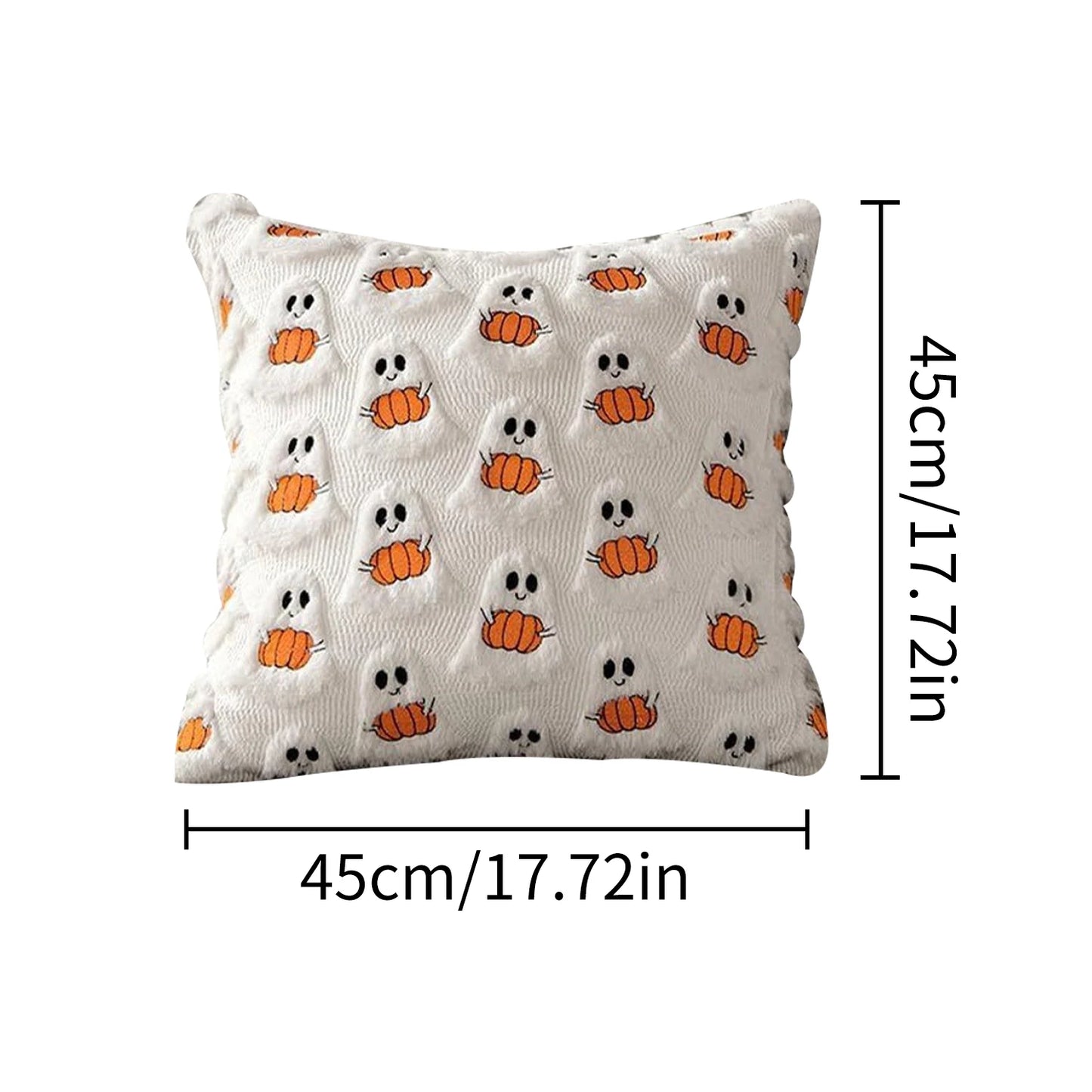 Ghost Hugging Pumpkin Pillow Cover