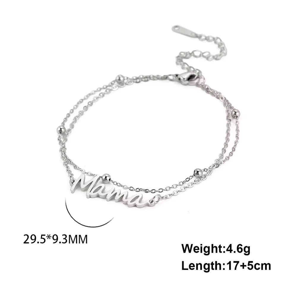 Letter Mama Charm Bracelet