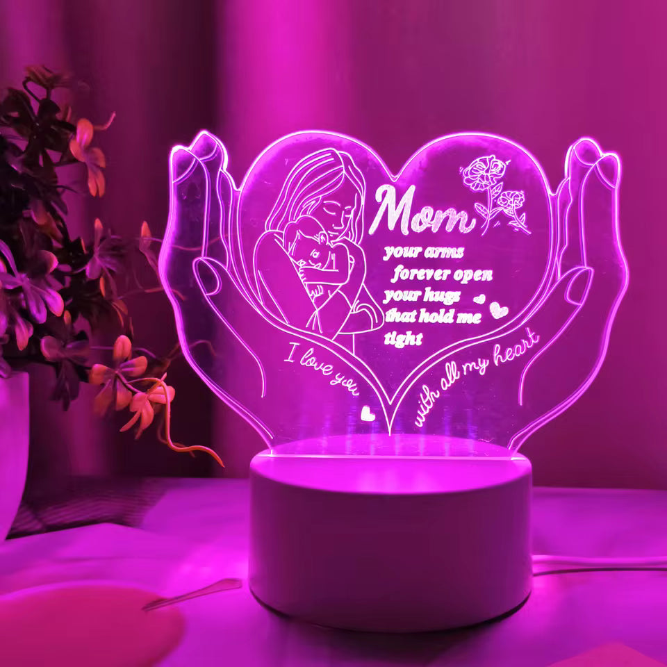 “With All My Heart” 3D LED Night Light