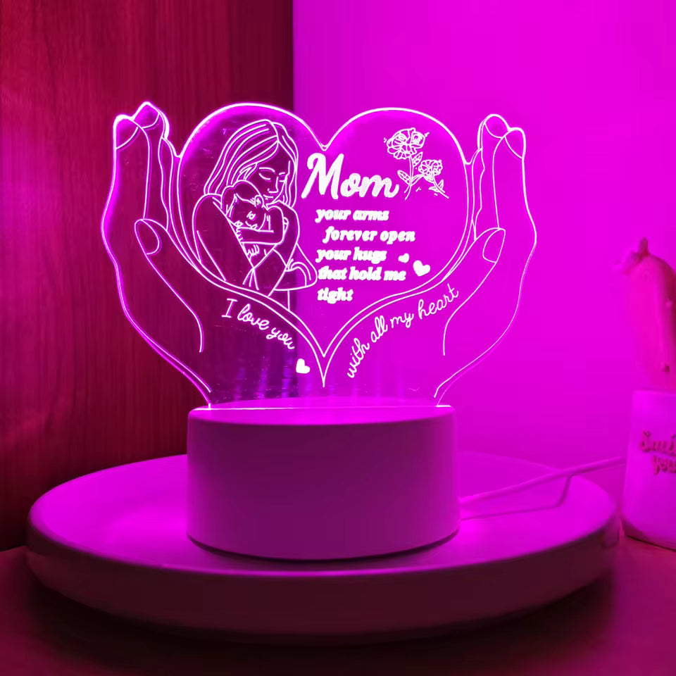 “With All My Heart” 3D LED Night Light