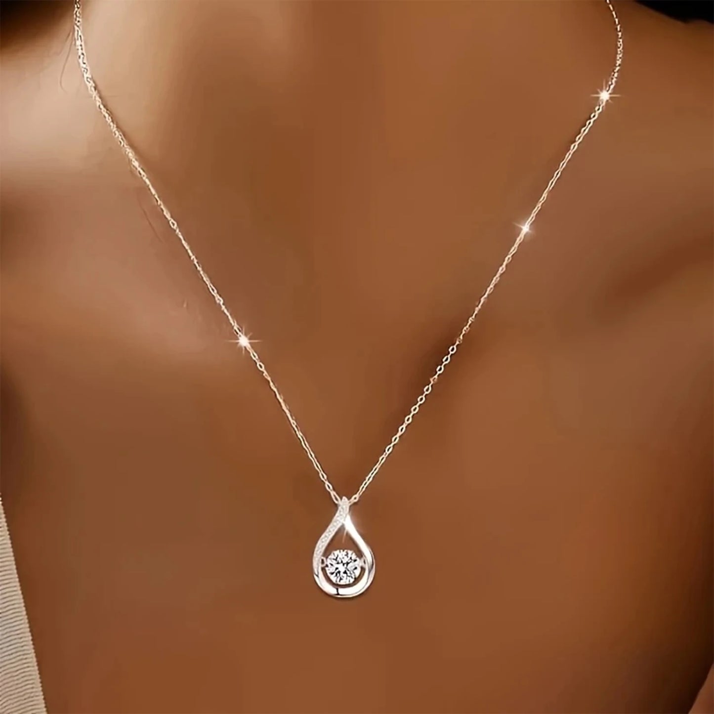 To My Sister I Want You To Know Teardrop Pendant Necklace