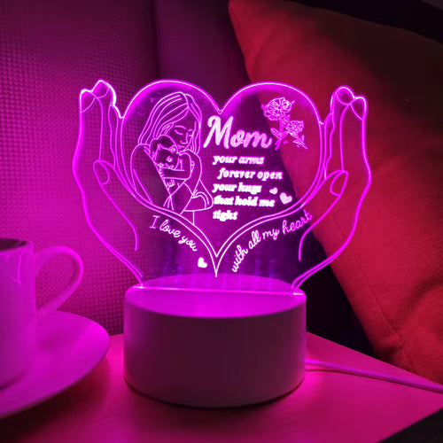 “With All My Heart” 3D LED Night Light