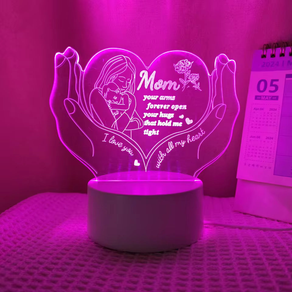 “With All My Heart” 3D LED Night Light