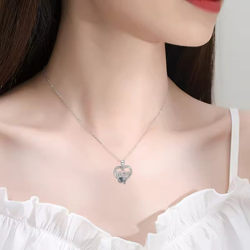 "100 Ways to Say I Love You" Mom Necklace