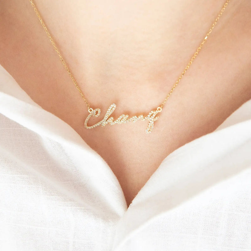 Customized Stone Name Necklace