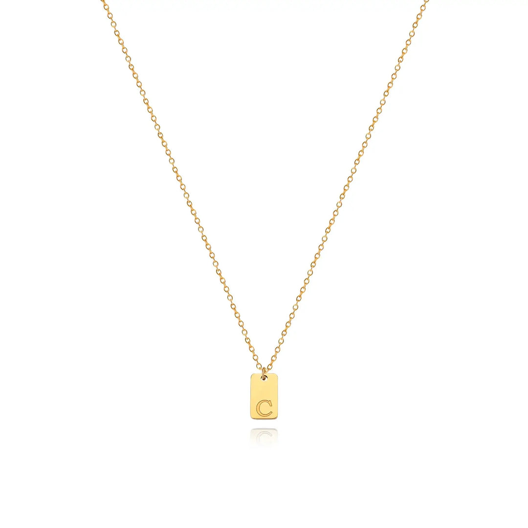 Plate Letter Necklace