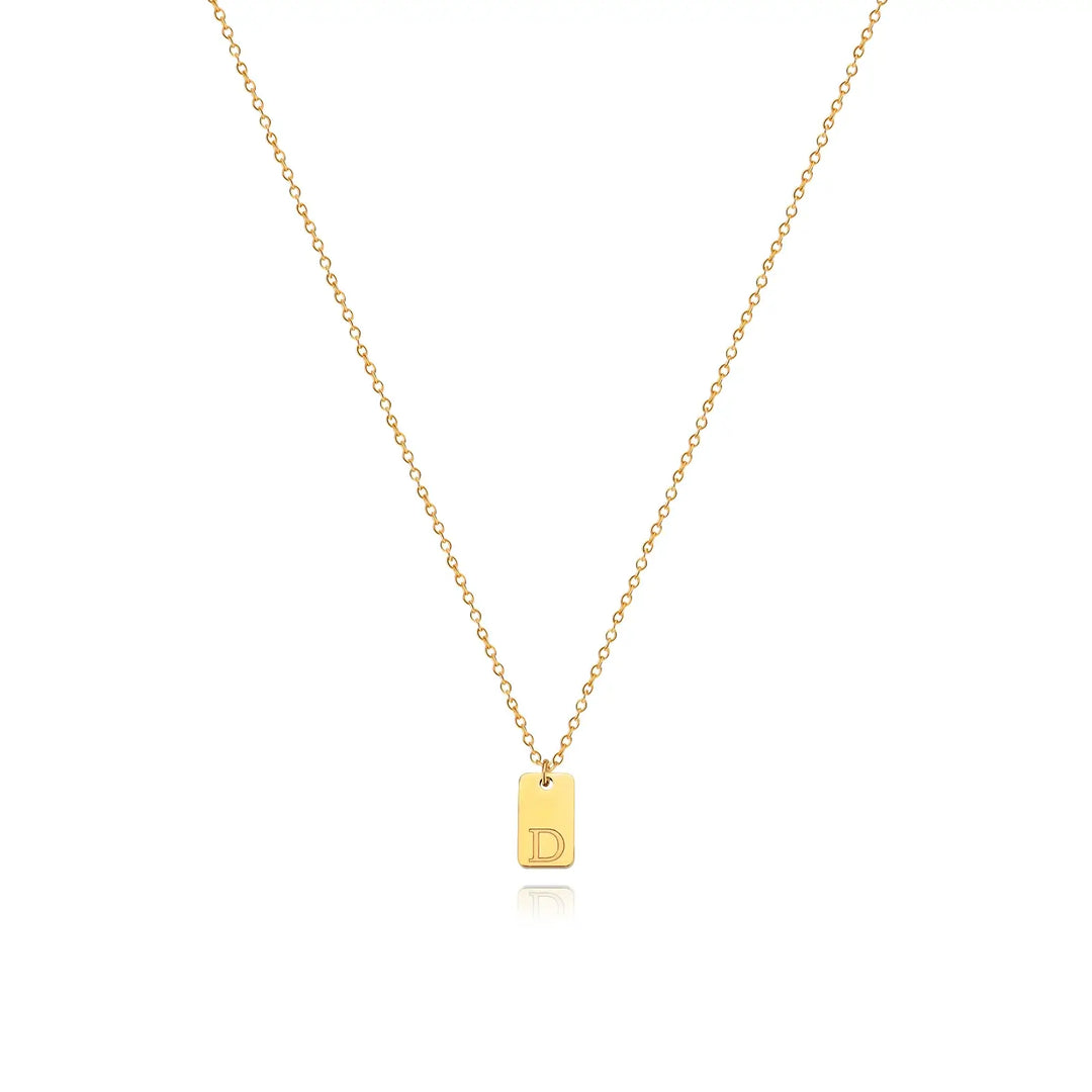 Plate Letter Necklace