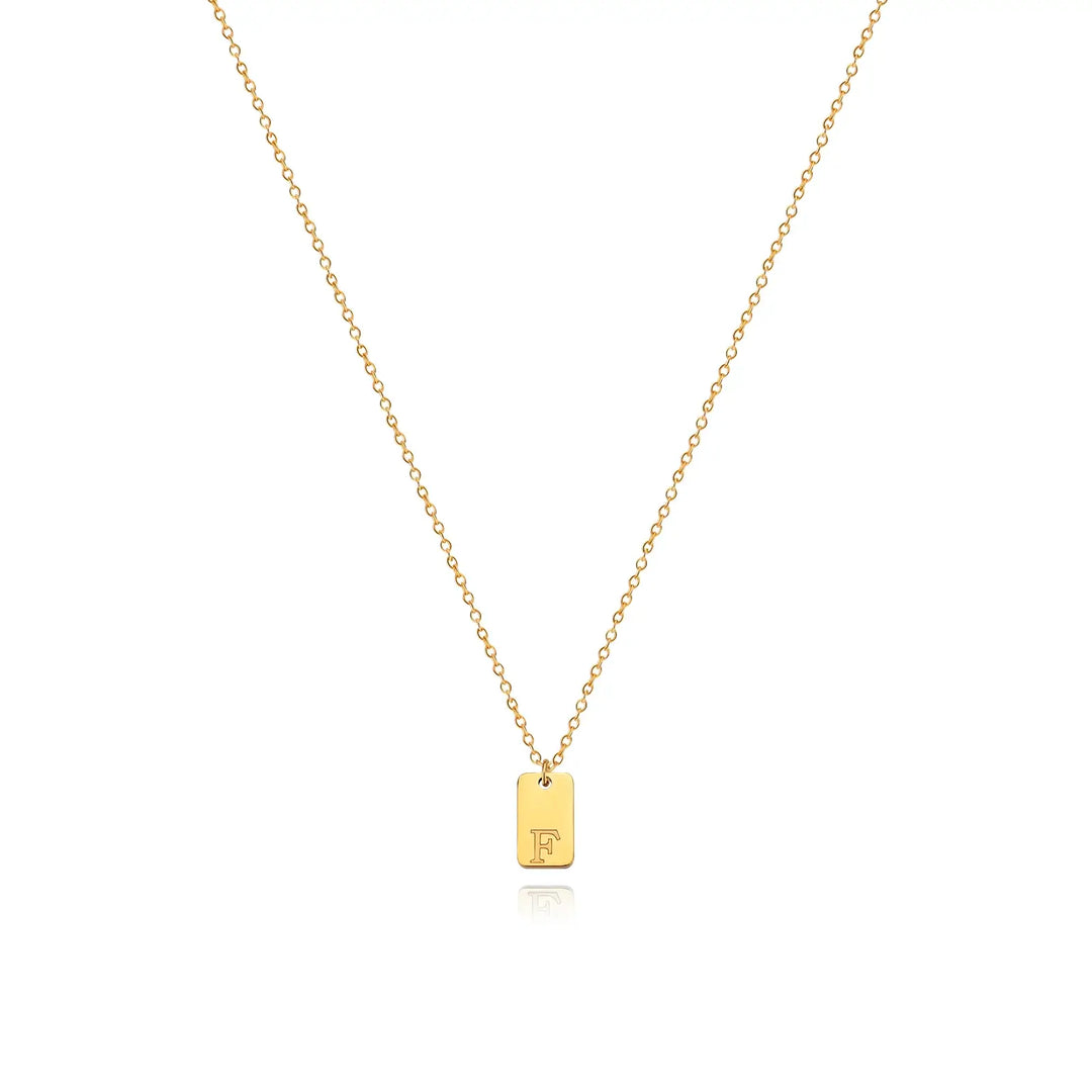 Plate Letter Necklace