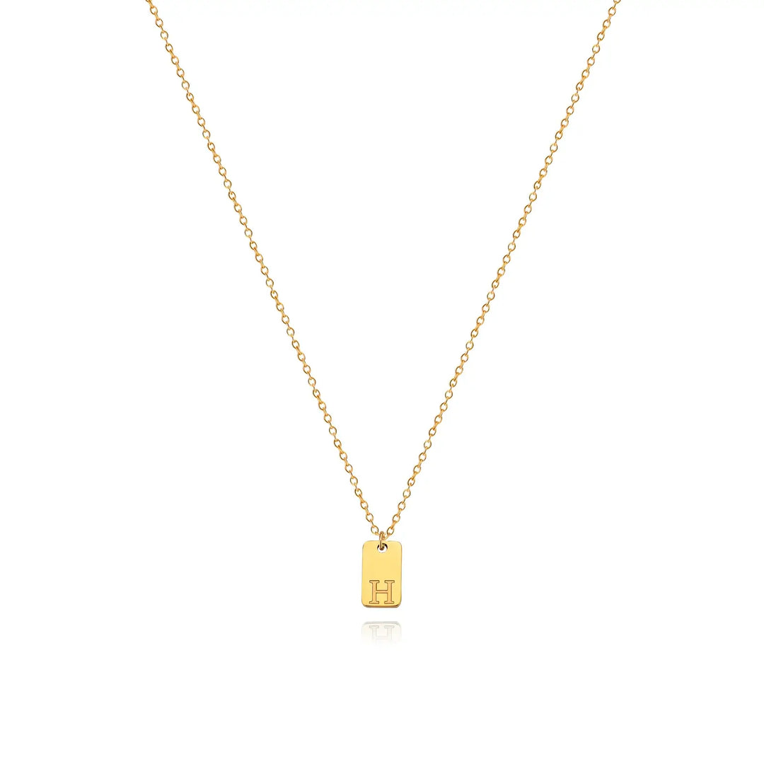 Plate Letter Necklace