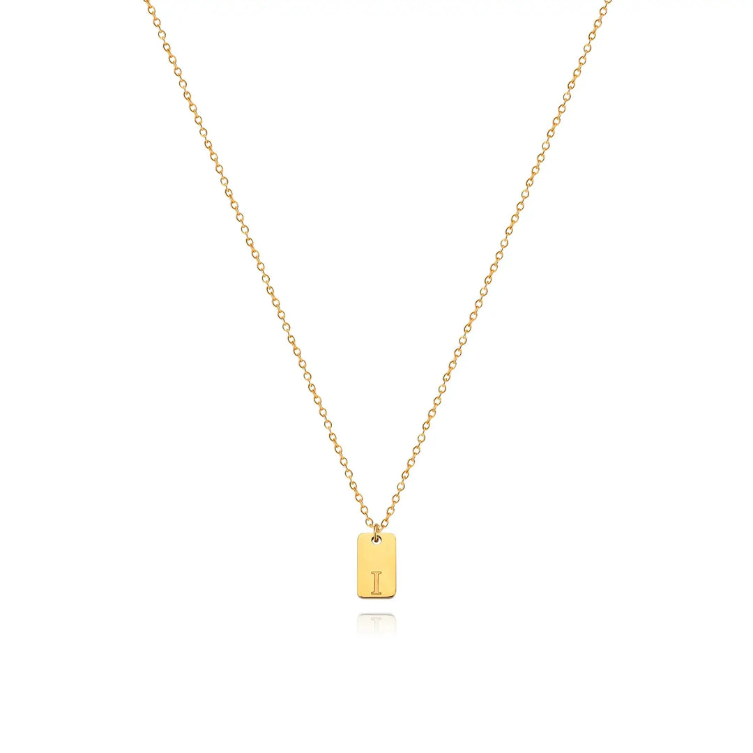 Plate Letter Necklace