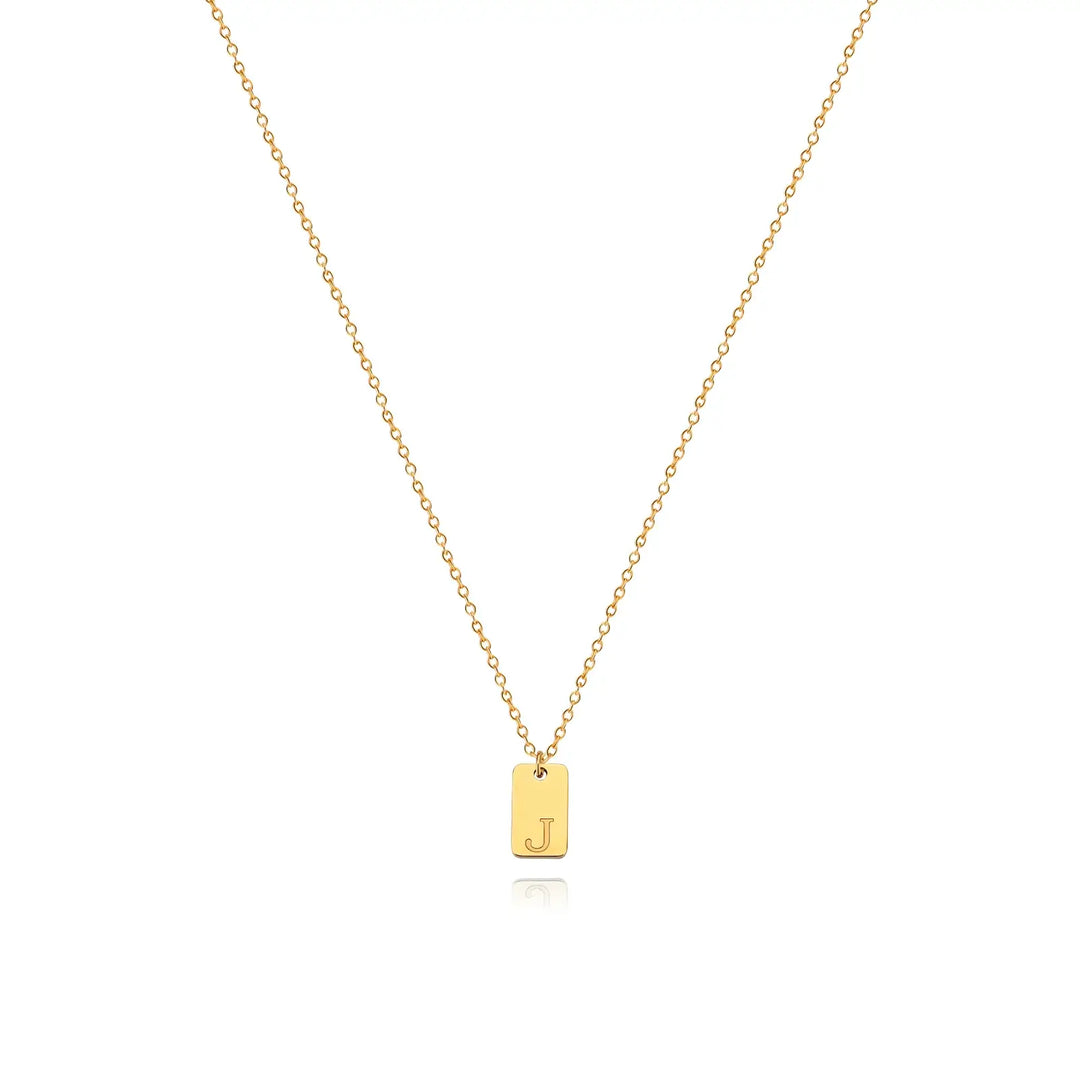 Plate Letter Necklace