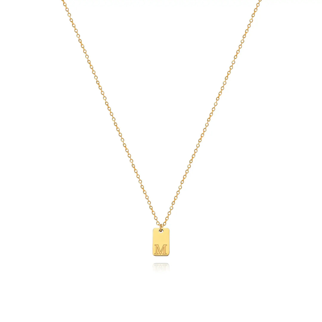 Plate Letter Necklace