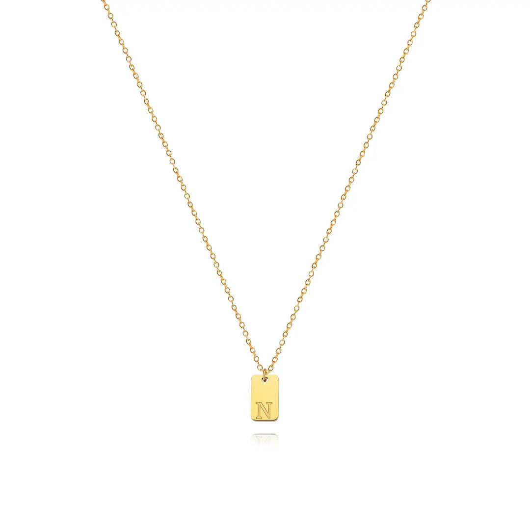 Plate Letter Necklace