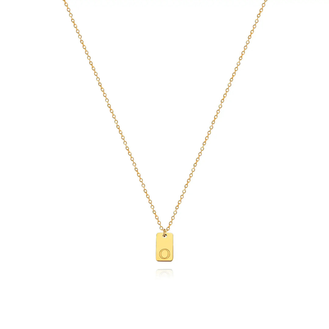Plate Letter Necklace