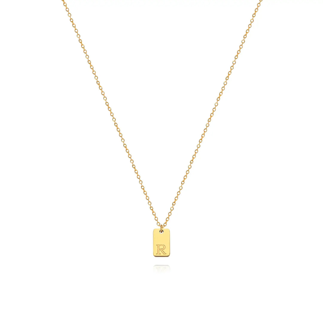 Plate Letter Necklace