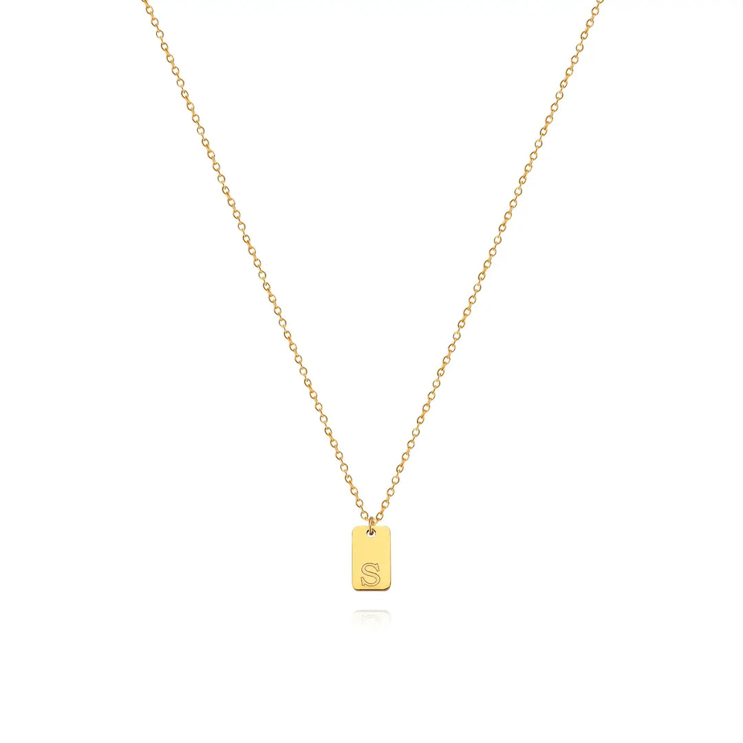 Plate Letter Necklace
