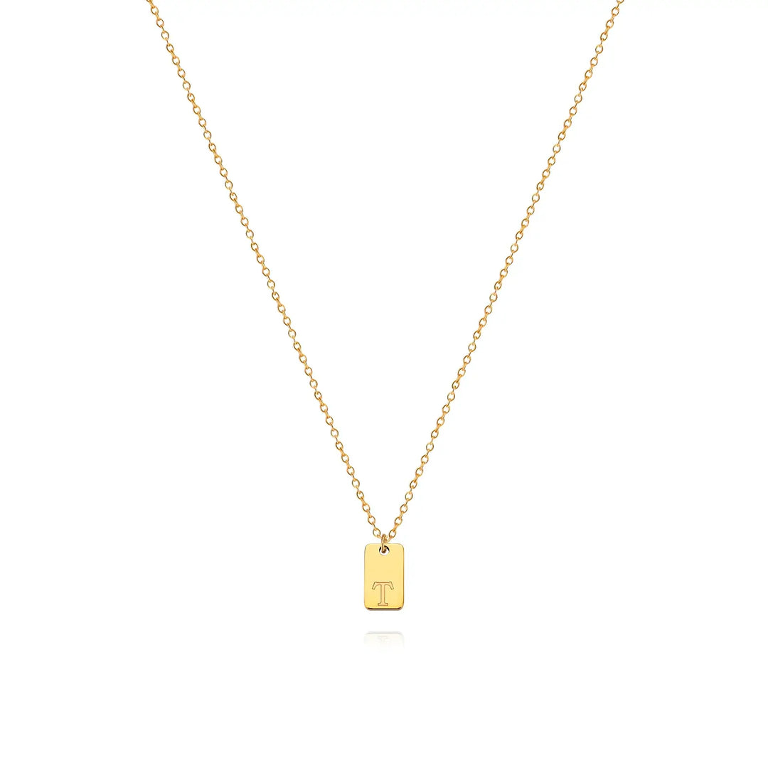 Plate Letter Necklace