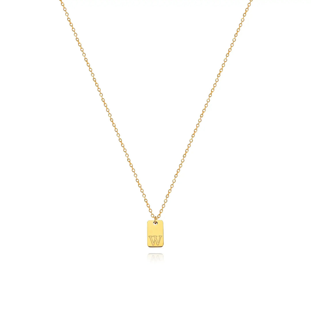 Plate Letter Necklace
