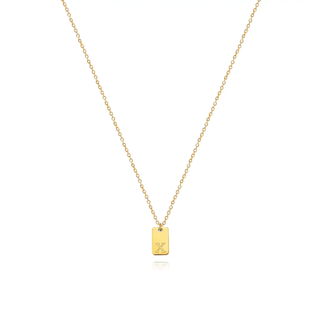 Plate Letter Necklace