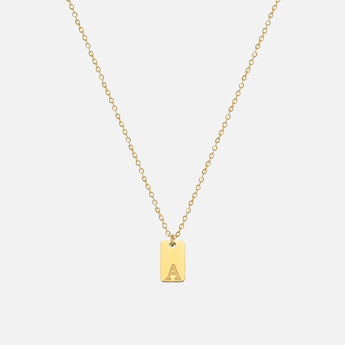 Plate Letter Necklace
