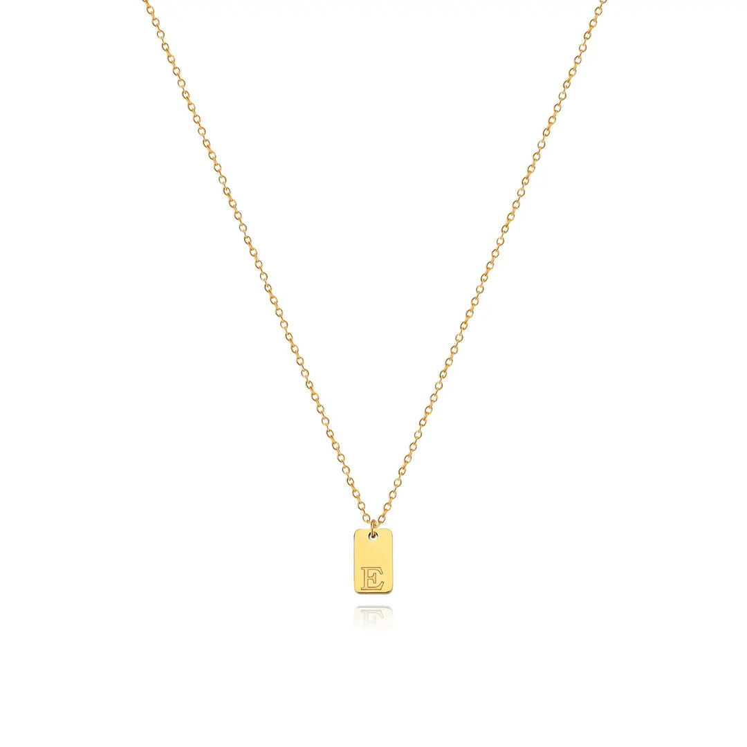 Plate Letter Necklace