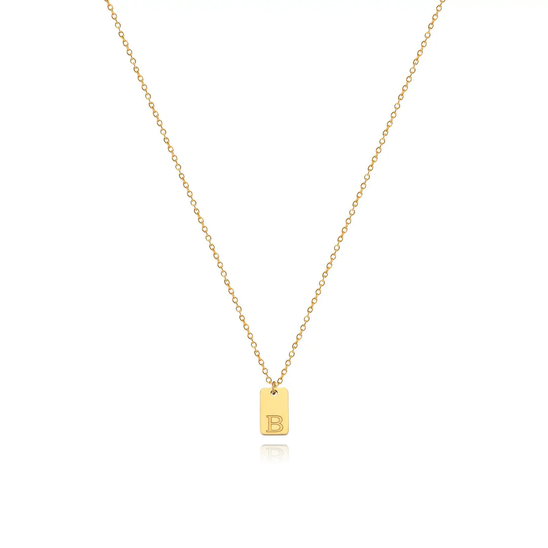 Plate Letter Necklace