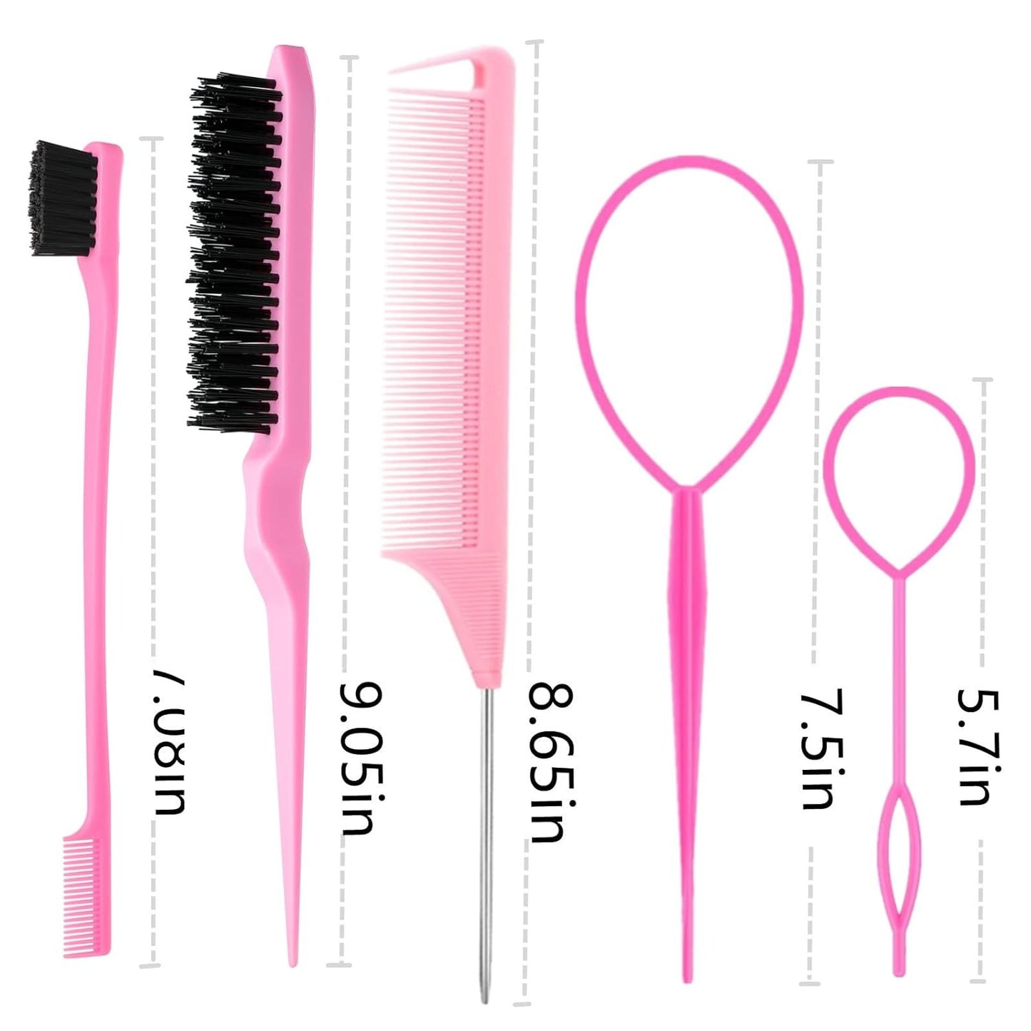 Hair Brushes Set - 8 Pcs