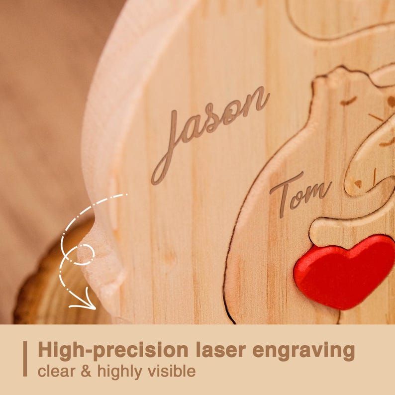 Personalized Hugging Bear Family Puzzle
